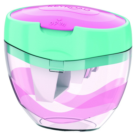 Temperówka plastikowa KEYROAD potrójna z pojemnikiem