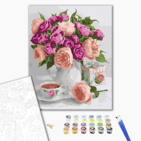 Malowanie po numerach BRUSHME 40x50 cm Fioletowa Martwa Natura