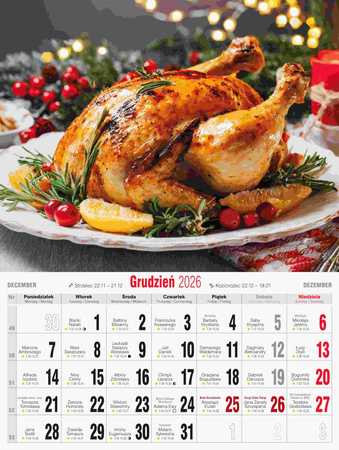 Kalendarz 2026 Kulinarny KSMS-2