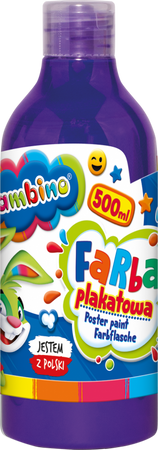 Farba plakatowa 500ml BAMBINO w butelce fioletowa