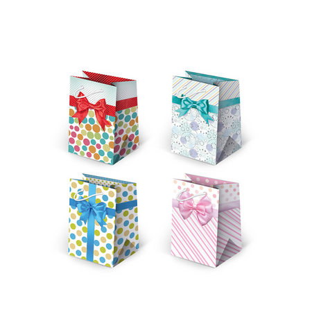 Torebki ozdobne T5-19 Kokardy jasne 10 sztuk