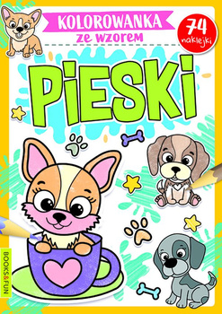 Pieski. Kolorowanka ze wzorem