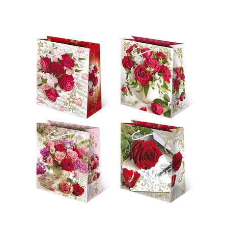 Torebki ozdobne T8-120 Róża romantyczna 10 sztuk