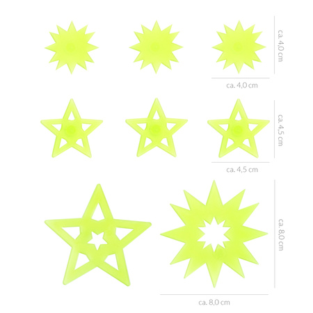 Gwiazdki świecące w ciemności 8 szt.