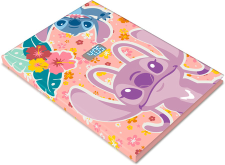 Notatnik z zegarkiem LCD Stitch LAS4202