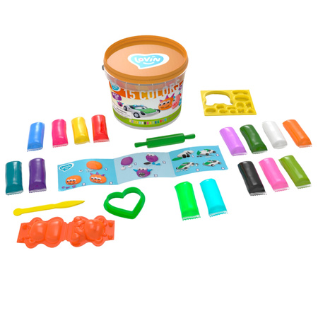 Masa plastyczna lekka TM Lovin potwory 15 kolorów +akcesoria