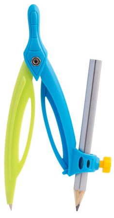 Cyrkiel szkolny z ołówkiem średnica koła 29cm plastikowy 1 szt. mix MG