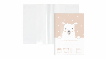 Okładka na książeczkę zdrowia dziecka z nadrukiem alpaka