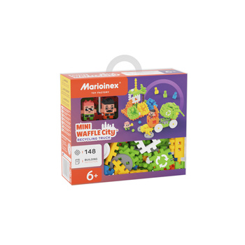 Klocki konstrukcyjne Waffle mini City Śmieciarka 148 elementów