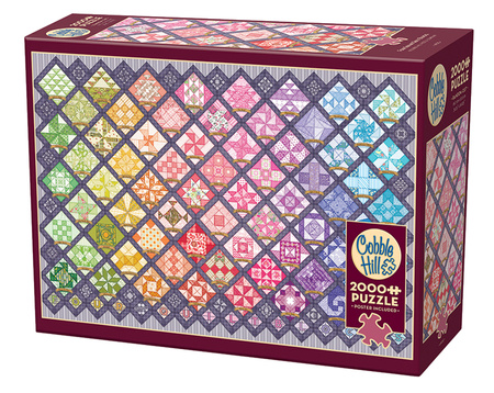 Puzzle 2000 Tęczowy patchwork 112180