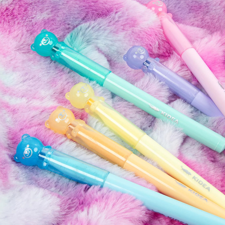 Flamastry Misie Kidea 6 kremowych kolorów