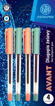 Długopis żelowy Avant Pen Astra blister 4 sztuki