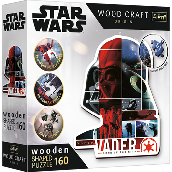 Puzzle 160 drewniane konturowe Darth Vader 20190