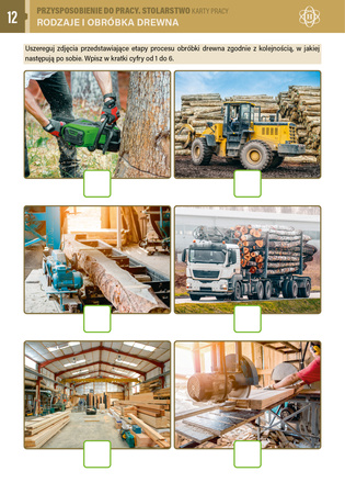 Przysposobienie do pracy Stolarstwo karty pracy dla uczniów z niepełnosprawnością intelektualną