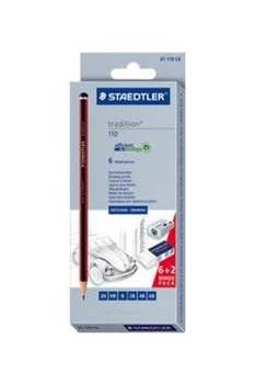 Ołówek Staedtler tradition 6 sztuk, 6 grubości + gumka i temperówka
