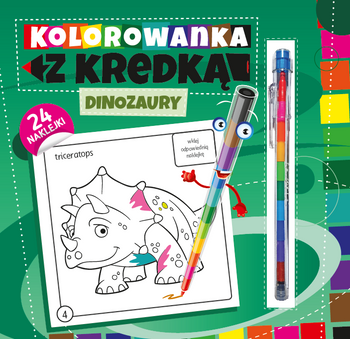 Dinozaury. Kolorowanka z kredką
