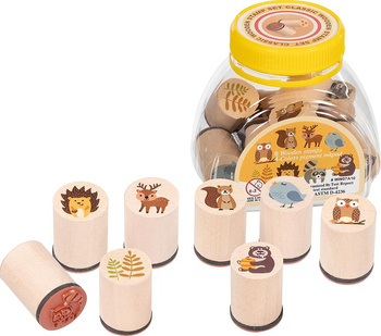 Zestaw stempelków Leśne zwierzęta 8 szt. Goki