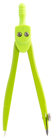 Cyrkiel szkolny z zapasowymi rysikami średnica koła 35cm metalowy 1 szt. mix MG