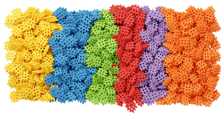 Klocki konstrukcyjne Wafle mini edu Matematyka na wesoło 444 elementów
