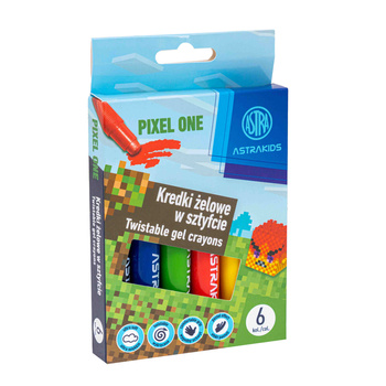 Kredki żelowe w sztyfcie Astrakids Pixel One 6 kolorów