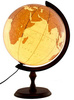 Globus 320 antyczny podświetlany drewniana stopka