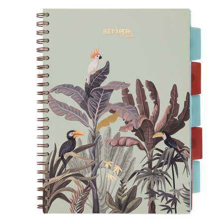 Kołozeszyt Strigo A4 Project Book Afryka pastelowo zielony kratka