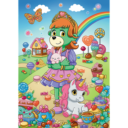 Puzzle 100 Glitter Brokatowe Trefliki 14833