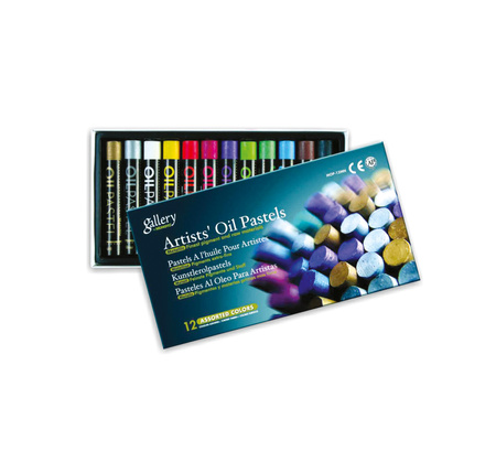 Pastele olejne metaliczne Mungyo 12 kolorów MOP-12M