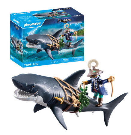 Playmobil Rekin olbrzym z piratem 71793