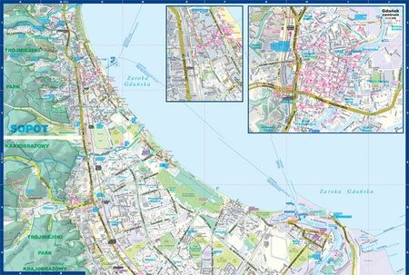 Gdańsk Sopot plan miasta 1:26 000 laminat midi 2023
