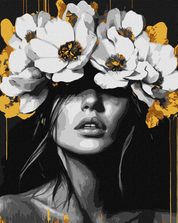 Malowanie po numerach IDEYKA 40x50cm metallic Harmonia Płatków