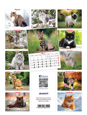 Kalendarz 2026 Koty KSMS-4