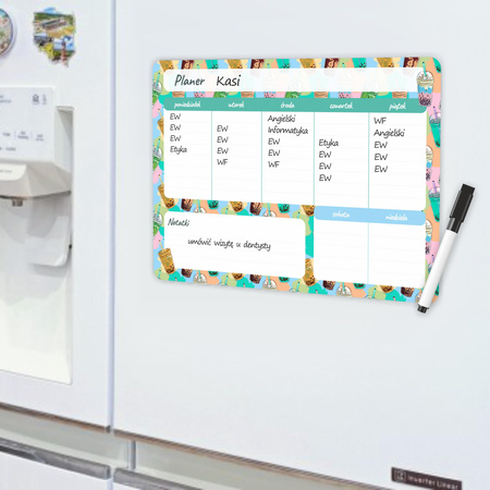 Zestaw szkolny z nadrukiem bubble tea