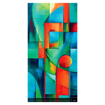 Kalendarz 2025 Abstract AI Art ekskluzywny ścienny