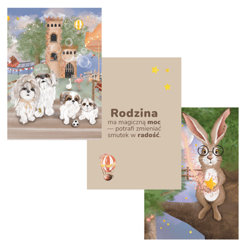 Zestaw Plakatów A4 Rodzina 3 sztuki