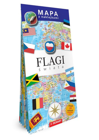 Flagi świata. Mapy z naklejkami