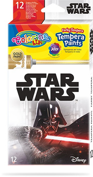 Farby tempera w tubach 12 ml Colorino Kids 12 kolorów Star Wars