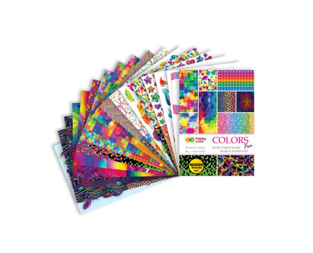 Blok z motywami Colors Fun Happy Color A4 80g 16 ark.