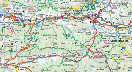 Czechy i Słowacja mapa samochodowa 1:600 000 laminat 2025