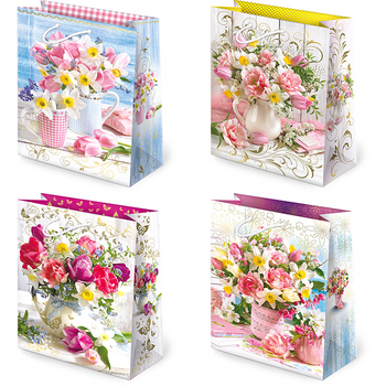 Torebki ozdobne T2-118 Kwiat jasne 10 sztuk