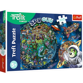 Puzzle 100 Wspaniała Rodzina Treflików w Kosmosie 16496
