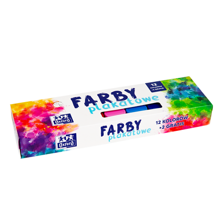 Farby plakatowe Oxford 12 + 2 kolorów 20ml