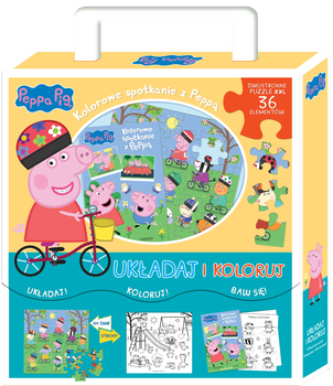 Układaj i koloruj. Świnka Peppa