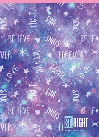 Paczka Zeszyt A5 32k krata ST.RIGHT mix dziewczęcy 15 sztuk