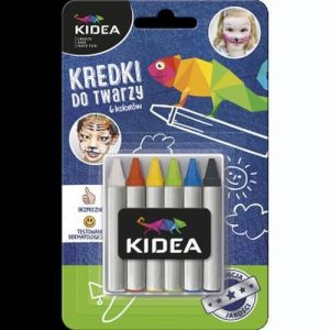 Kredki do malowania twarzy Kidea 6 kolorów x 2,5 g