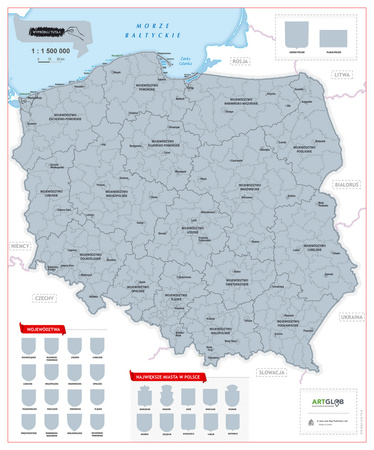Mapa zdrapka Polska 1:1 500 000
