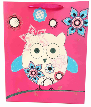 Torebki prezentowe matowe brokatowe dziewczęce JP1143A 12 sztuk