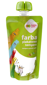 Farba plakatowa tempera 100 ml biały Happy Color