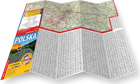 Polska mapa samochodowa 1:1 400 000 laminat midi 2022