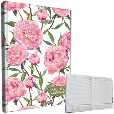 Kalendarz 2026 A5 dzienny sb/nd osobno Peonie